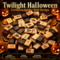 Jeu de Mahjong Américain de Luxe pour Fête d'Halloween, 160 Tuiles Noires et Blanches en Acrylique, Étui Portable, Jeu Familial, Cadeau
