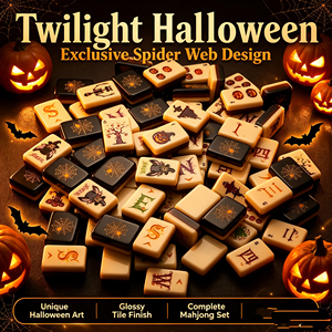 Jeu de Mahjong Américain de Luxe pour Fête d'Halloween, 160 Tuiles Noires et Blanches en Acrylique, Étui Portable, Jeu Familial, Cadeau - Product Image 2