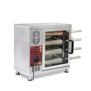 전기 굴뚝 케이크 기계 장비 아이스크림 헝가리 롤러 메이커 굴뚝 케이크 오븐