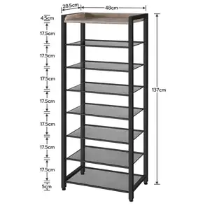 Großhandel Industrie 3/4/5/6/7/8/9/10 Stufenlagen schlankes Metall-Schuhregal Organisator platzsparendes Schuhregal Regaler für Eingang