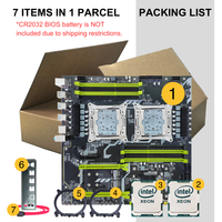 NOUVEAU Kit PC E-ATX X99-2D3 Refroidissement Actif Carte Mère X99 Combo Double Processeur Intel Xeon E5 2696 V3 8X DDR3 ECC RAM Carte Mère X99 Double CPU