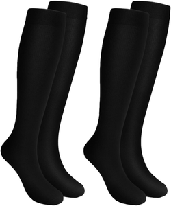 Chaussettes de compression de haute qualité pour femmes, hommes et jeunes, chaussettes mi-hautes tricotées, solides, à séchage rapide, antidérapantes, chaussettes de sport - Product Image 1