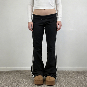 Pantalones Acampanados de Cintura Plegable para Mujer, Pantalones Deportivos Casuales de Punto, Estilo Urbano Y2K, Pantalones Largos para Dama - Product Image 5