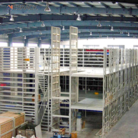 Plateforme de mezzanine en acier réglable robuste, rayonnages industriels pour entrepôt, protection contre la corrosion, capacité de charge de 1000 kg/m²