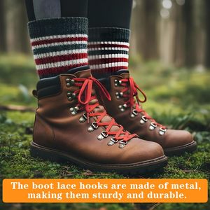 Kit de réparation de crochets de lacets de bottes, finition métallique, crochets rapides durables en acier inoxydable pour bottes de randonnée - Product Image 6