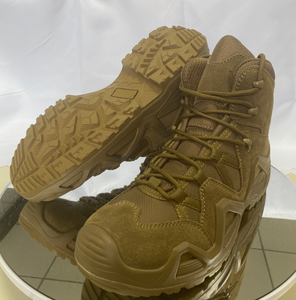 TSB07 Coyote Brown High Cut Combat Tactical <b>Boots</b> Durable Suede Woven Fabric Heavy‑Duty Outsole for <b>Hiking</b> Hunting Work Use - Product Image 1