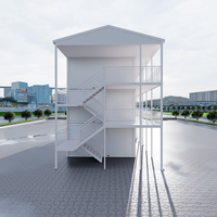 Conteneur habitable préfabriqué de 20/40 pieds à prix de gros, 3 étages, 3-6 chambres, panneaux sandwich, entrepôt extérieur de luxe, salon