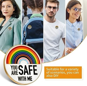 Logo kustom logam lucu lencana perhiasan hadiah medis siswa pelangi bros kerah Pin Enamel untuk ransel topi dekorasi - Product Image 6