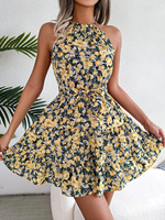 Robe en coton et lin décontractée de plage en gros, robe élégante pour femmes, robes d'été, vêtements pour femmes, vestidos