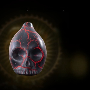 Silbato Azteca de Calavera Agrietada, Hecho a Mano de Arcilla, con Sonido de Grito de Fantasma, Multicolor, Regalo de Halloween con Cordón y Bolsa de Almacenamiento - Product Image 5