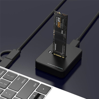 Station d'accueil M.2 NVMe Pcie & SATA NGFF vers USB C Adaptateur de lecteur SSD double protocole USB 3.0 Type-C 10Gbps Boîtier SSD externe