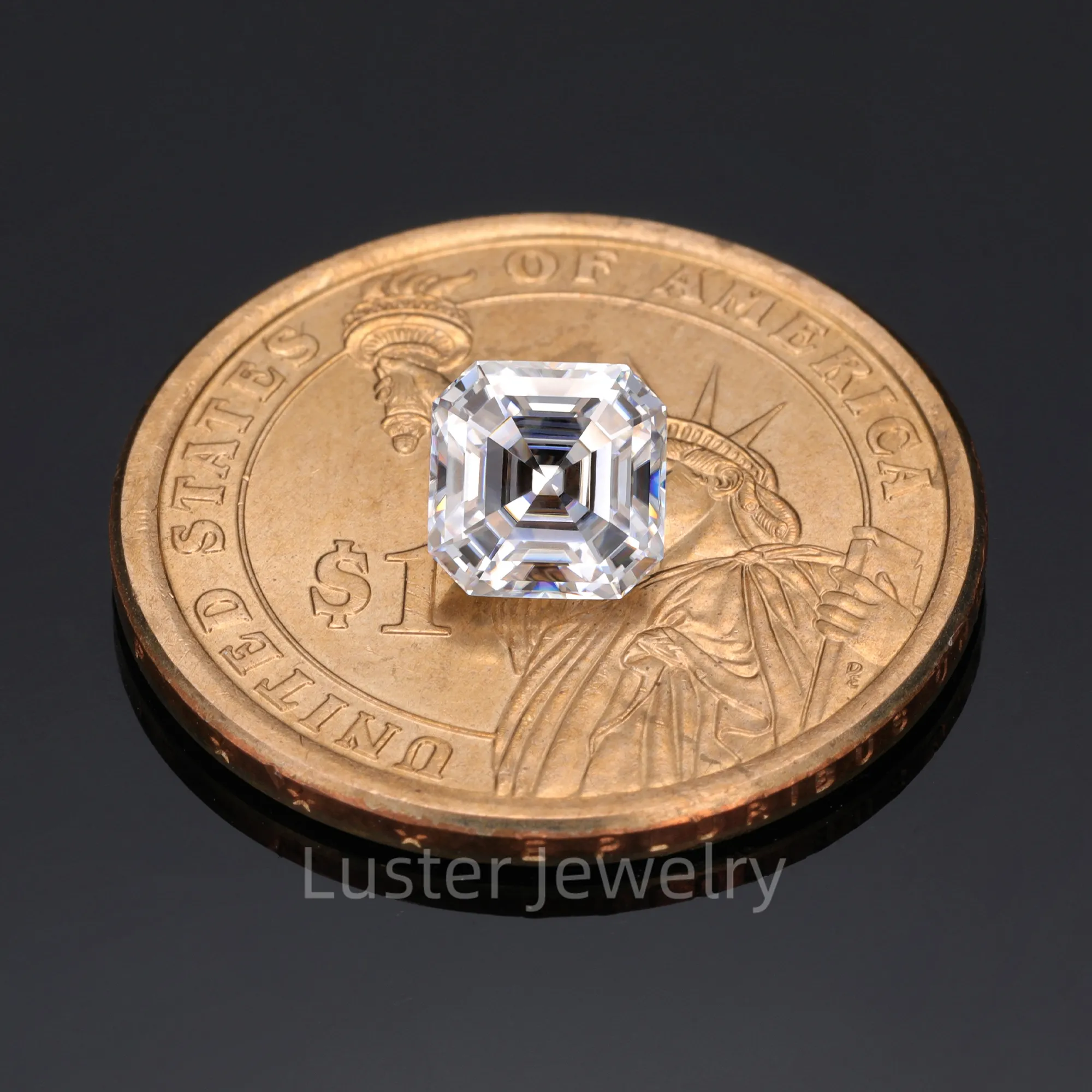 Gemme di Moissanite sciolte sintetiche certificate all'ingrosso lustro D VVS incolore chiarezza Asscher taglio Moissanite pietra eccellente