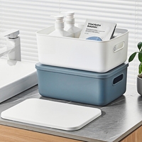 Boîte de rangement empilable pour la maison Boîte de tri à couvercle en plastique Boîte de rangement multifonctionnelle épaissie de grande capacité