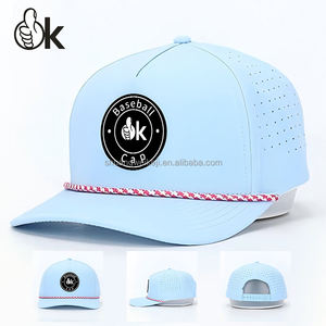 Gorra de Béisbol Personalizada con Logotipo, Color Azul Marino, Estilo Camionero, 5 Paneles, con Cuerda, Gorra de Golf Perforada - Product Image 4