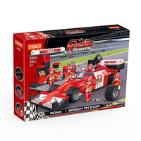 COGO 218 Piezas, Juego de Construcción Creativo de Ladrillos de Plástico, Autos de Carreras, Bloques de Construcción Educativos para Niños