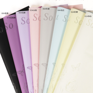 Nouveau papier d'emballage de fleurs fraîches pour la Saint-Valentin Le <span class=keywords><strong>fleuriste</strong></span> fournit du papier d'emballage de bouquet avec des éléments de papillon imperméables - Product Image 5