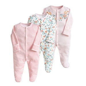 Vente en gros usine/OEM : Combinaison bébé printemps, vêtements pour enfants à manches longues, grenouillère, coffret cadeau bébé trois pièces en coton - Product Image 2