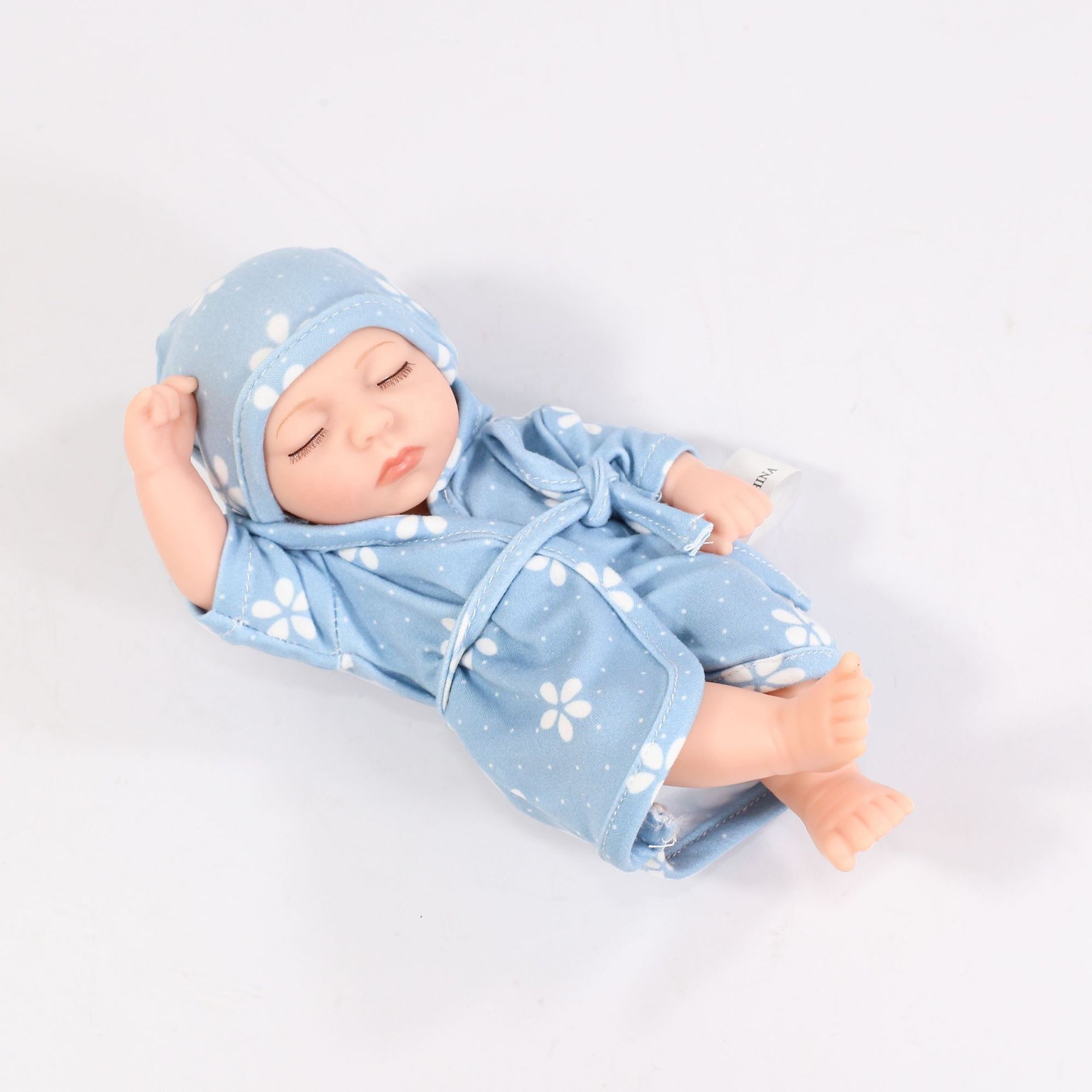 Оптовая продажа 7 дюймов Reborn Baby Doll Bebe мягкий силиконовый DIY Kit прелестный Санта-Клауса наряд серые глаза для маленьких девочек Игрушки для Чи