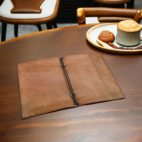 Couverture de menu en cuir A4 pour café Restaurant personnalisé Couverture de menu pour café et bar Porte-menu A4 pour boissons