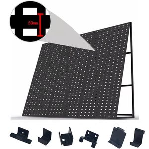 Perforated Plate Hanger 50 Mm Cold Rolled Steel Wall Mount Display Hook For Metal Surface Durable - Product Image 3