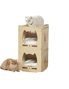 Tùy chỉnh bằng gỗ mèo nhà đồ nội thất động vật