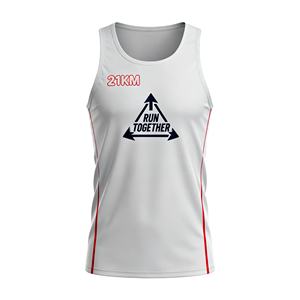 Camisetas de Running para Hombre, Sublimadas con Logotipo Personalizado de Fábrica, Diseño de Malla 100% Poliéster, Transpirables y de Secado Rápido, para Maratón - Product Image 2