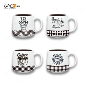 핫 세일 12oz 최신 커피 디자인 독특한 세라믹 커피 머그잔, 사용자 정의 디자인 도자기 커피 머그잔