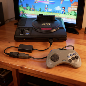 Convertidor de controlador SS a MD para consola de juegos <span class=keywords><strong>SEGA</strong></span> <span class=keywords><strong>Mega</strong></span> <span class=keywords><strong>Drive</strong></span>/Genesis, compatible con modo de disparo rápido, interruptor de <span class=keywords><strong>3</strong></span> botones/6 botones - Product Image 4