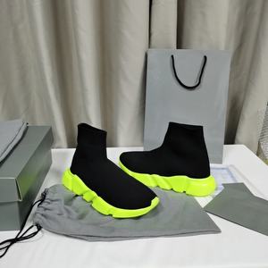 High Elastic Sock Sneakers for <b>Men</b> Women Fluorescent Green Casual Walking Shoes Lightweight Breathable Fashion Streetwear - Product Image 2
