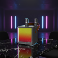 WJ-A930 OEM ODM Enceinte sans fil portable professionnelle personnalisée avec subwoofer, double micros et lumière LED colorée pour fêtes en extérieur et en intérieur