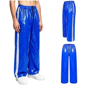 Men Designer Waterproof Sweat Pants Zipper Crotch Reflective Stripe Straight-Leg <b>Trousers</b> Athletic Pants For Cycling <b>Swimming</b> - Product Image 5