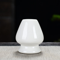 Support pour fouet à matcha personnalisé avec logo, fait main en porcelaine, support Chasen en céramique blanc mat