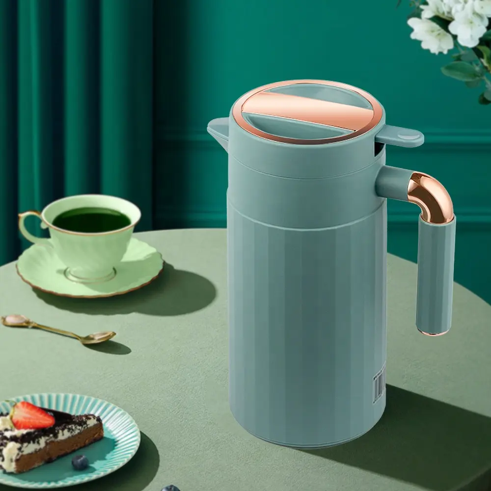 Thermos 1.5L Insulated Vacuum Flask Inner Vacuum Jug Coffee Pot Tea Storage Termos Jug Glass Plastic Adults Modern HANDGRIP