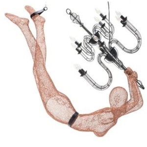Lámpara Colgante de Gimnasta con Diseño de Obstáculos, Revestimiento de Oro de 24 Quilates, Luces Colgantes de Red de Pesca, Lámpara de Araña Legendaria - Product Image 4