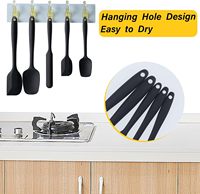 Gadget essentiel pour la cuisine Lot de 5 spatules en silicone de qualité supérieure en caoutchouc souple antiadhésif résistant à la chaleur