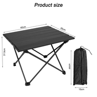 Singda Table de Camping Portable pliable en aluminium pour pêche barbecue pique-nique en plein air