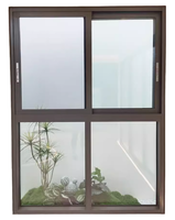 Fenêtre coulissante verticale en aluminium, double vitrage, fenêtre en aluminium moderne