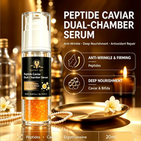 Sérum Visage 2-en-1 Personnalisé au Logo, Peptides de Caviar, Double Action Anti-rides, Hydratant, Éclaircissant et Raffermissant