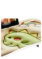 Bureau d'ordinateur portable convertible, table de lit pliable avec porte-gobelet pour étudiants, dortoir, bureau portable, design de dessin animé