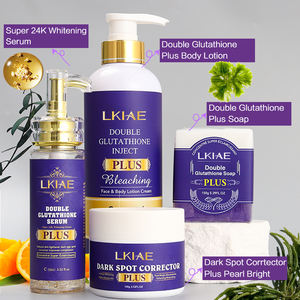 Ensemble de soins de la peau hydratant et éclaircissant ODM OEM, double glutathion, élimine les <span class=keywords><strong>taches</strong></span>, unifie le teint, <span class=keywords><strong>lotion</strong></span>, sérum, ensemble de 4 pièces - Product Image 3