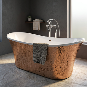 Bañera de Cobre Hecha a Mano a Precios Económicos, Bañera de Cobre Antigua con Acabado Brillante, Bañera Doble Independiente, Elegante y Lujosa, en Oferta - I H C - Product Image 3