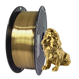 <span class=keywords><strong>Filament</strong></span> PLA Soie Haute Qualité 1,75 mm 1 kg <span class=keywords><strong>Rouge</strong></span> Doré Brillant pour Imprimante 3D - Product Image 1