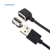 Cable de carga de 5 pines para reloj inteligente, conector magnético de 5 pines, resistente al agua, de fábrica, OEM