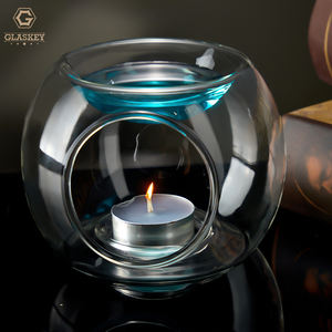 ที่อุ่นเทียนแก้วแบบมีสไตล์ที่จุดเทียนหอมที่จุดเทียนทีไลท์เครื่องพ่นน้ำมันหอมระเหยและเครื่องละลายขี้ผึ้ง - Product Image 2