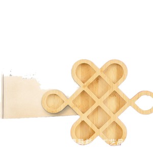 Bandeja de Madera con Forma de Nudo Chino, Multi-Compartimentos, para Aperitivos, de Grado Alimenticio, para Servir en Fiestas, Bandeja para Frutas - Product Image 1
