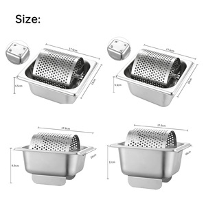 Stainless Steel Grease Roller Box 17.6x16x12cm With Support Feet For Food Truck Use - Product Image 1