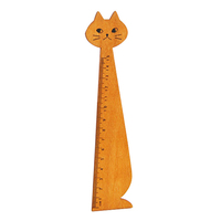 Nouvel Arrivage – Règle en Bois de 15 cm Motif Chat de Dessin Animé, Outil de Mesure Créatif, Marque-page, Papeterie pour Enfants, Cadeau, Usage Scolaire et de Bureau