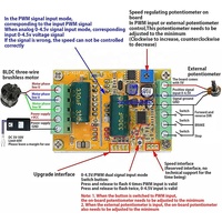 Contrôleur de moteur CC sans balais triphasé BLDC 5-50V 300W PWM sans capteur Hall, carte de commande de moteur