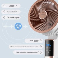 Ventilateur de sol intelligent Voice DC Power Circulator d'air à ions négatifs télécommandé Ventilateur pivotant 3D avec arôme