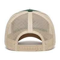 Gorra de béisbol vintage de gamuza neutra con parche de animal, bicolor, con malla trasera, snapback, etiqueta tejida personalizada, tipo trucker